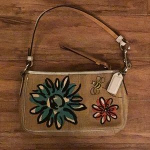 Coach bee flower purse handbag tag